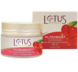 Lotus Herbals NUTRAMOIST Skin Renewal Daily Moisturising Creme SPF-25, 50 gm